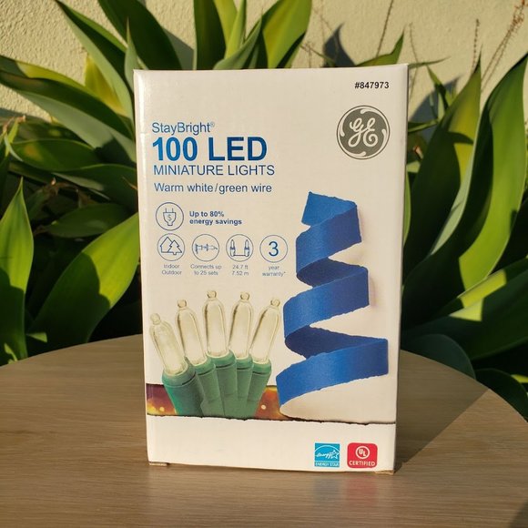 Ge 100 led miniature best sale lights warm white